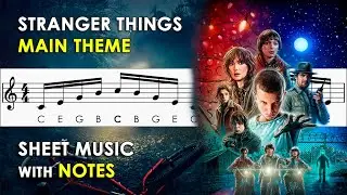 Stranger Things Main Theme | Sheet Music with Easy Notes for Violin, Recorder Tutorial
