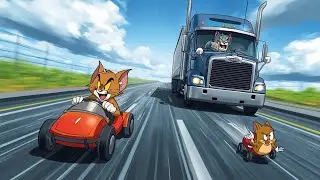 Tom and Jerry Crazy Road Race 🚗🐭 | Funny Kids Poem in English | Cartoon Chase Story