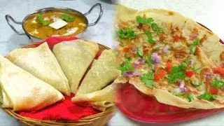 Roomali Roti & Roomali Masala Papad Recipe video by Bhavna