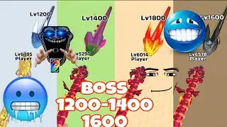 🐍Snake Clash! Level 1200-1400 All Boss Fight & 999% Snake Battle🔥