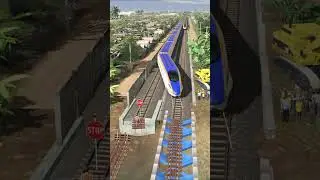 Kereta Api Cepat Pindah Jalur Di Jembatan Rusak #railway #railtrack #train #trainvideo