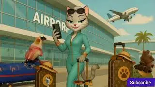 Chic Cat Jet Sets to Paradise 🌴 | Fun Animated Travel Story