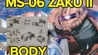 MS-06S ZAKU II Body Segment Build | Char&rsquo;s Custom Zaku Model Kit Assembly