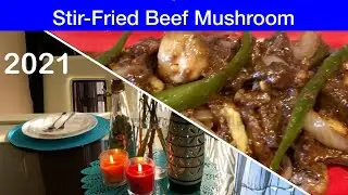 Stir-Fried Beef Mushroom Recipe | Stir-Fried Beef | Dinner Table Setting | Urdu Hindi