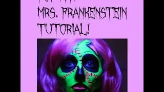 Pop Art Mrs. Frankenstein / Blacklight / Glow Tutorial