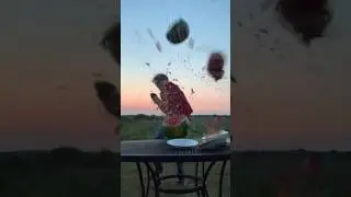 Exploding watermelon #fyp #foodhacks #funny #funnyshorts #challenge #watermelon #explode