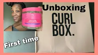 FIRST TIME unboxing #curlbox July box 2021 #pinklusters #curls #blackowned