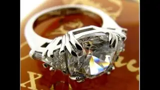Cushion cut and half moons ring -ARA36