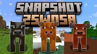 Minecraft&rsquo;s New Cow Variants | Snapshot 25w05a
