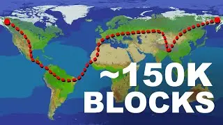 Attempting to Cross the 1:500 Minecraft Earth Map