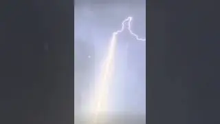 Experience the Power of Nature: Lightning Striking Down ⚡😱 #shorts
