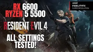 RESIDENT EVIL 4: REMAKE - RX 6600 and RYZEN 5 5500 (WITH RAY TRACING!)