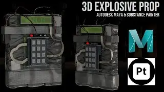Modeling a 3D C4 Explosive Prop Timelapse in AutoDesk Maya & Substance Painter