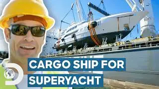 Logistics Of Craning A $14 Million Superyacht On A Cargo Ship Takes Over 9 Hours | Mega Shippers