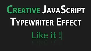 Typewriter Effect JavaScript HTML & CSS