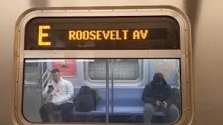 NYC Subway: R160 E and F To Roosevelt Av - With Announcement