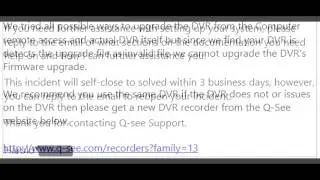 Upgrading Q-See DVR firmware