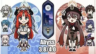 C0 Nilou Bloom & C1 Hutao Vaporize | Spiral Abyss 3.8/4.0 Floor 12 | Genshin Impact