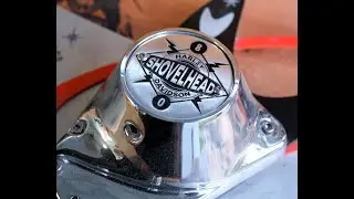 1980 Harley Davidson Custom Shovelhead Timing Cover Plate Carved Art Deco