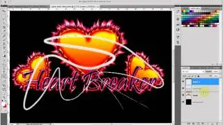 Valentine's Design Part 3 Swirling Glow Lights Layer Style Effect in photoshop cs4