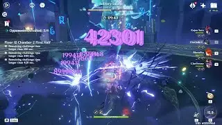 46s FASTER C6 Clorinde Overload Speedrun | Abyss 5.3 Top Half Genshin Impact (17+17+12)
