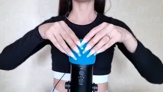 ASMR Fast & Aggressive Mic Pumping, Mic Scratching with Mic Cover Long Nails