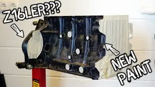 Tired Old Engine Block Gets New Paint - Opel Corsa OPC