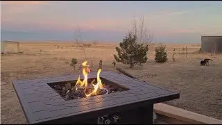 TopShak GF1 50,000 BTU Pulse Ignition Square Outdoor Propane Fire Pit - STAY WARM This Winter!