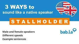 STALLHOLDER pronunciation | Improve your language with bab.la