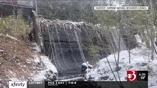 Crews tearing down derelict Breadloaf Dam in Ripton