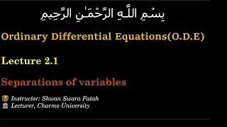 separation variable ODE chapter 2.1