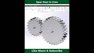 Spur gear in Creo Parametric | Shorts | cadx