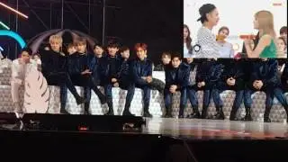 MMA 2016   161119 EXO and Seventeen react to Netizen Choice award VCR @ Melon Music Award