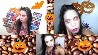 👻☠Pumpkin Spice Eyes Hint Of Raspberry-Red Lips Fall Tutorial♡