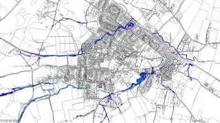 Southwell: 1 in 100 years flood animation