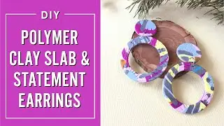 Polymer Clay Slab | Statement Earrings | Gift for Her