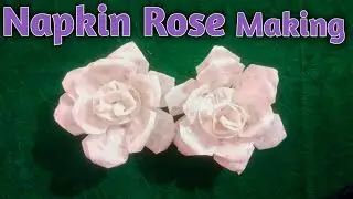 Napkin rose | easy rose from tissue | paper flower making