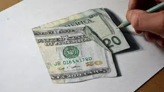 How to draw a realistic $20 bill!!! | TIME-LAPSE | #creativeuniverse