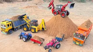 Jcb 5cx backhoe loading muram Tata truck 2518 and Tata Tipper Truck | jcb video