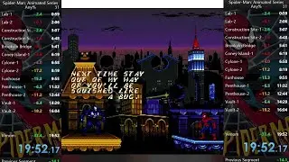 Spider-Man: the Animated Series (1995, SNES) Any% Speedrun in 19:52