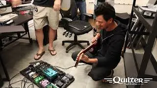 Quilter Labs - Justin Butler with the Gary Allen band checking out a SuperBlock UK
