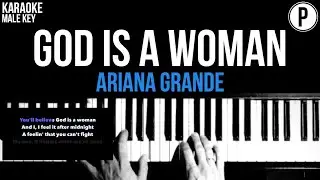 Ariana Grande - God Is A Woman Karaoke MALE KEY Slowed Acoustic Piano Instrumental Cover Lyrics