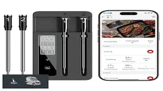 Smart Wireless Meat Thermometer with Dual Probes Bluetooth & WiFi Combo High