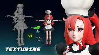 substance painter tutorial | stylized character texturing in substance painter | timelapse