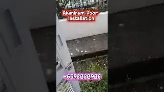 🚪 Aluminum Door Installation Services in Singapore 🚪#home #singaporerenovation #doorinstallation