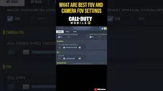 Лучшие настройки FOV для Call Of Duty Mobile #shorts #codm #codmobile