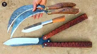 Top 3 Incredible Blacksmithing Projects - Making Hand Sickle & Folding Knife