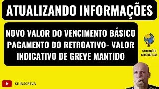 REAJUSTE DOS SERVIDORES MG - NOVO VALOR DO VENCIMENTO B&Aacute;SICO E  INDICATIVO DE GREVE MANTIDO