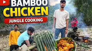 Bamboo chicken cooking village boy in riverside ekdam tastydar #villagecooking #villagelife 