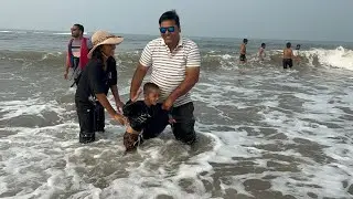 Part - 4 Beach 🏝️ Side Full Masti. First Time sea me Ride kiya Maja AaGaya @RRajeshVlogs #sea #vlogs